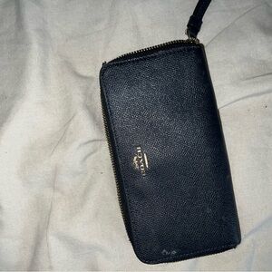 Coach wristlet wallet leather